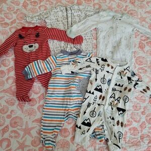 4 pajama onesies